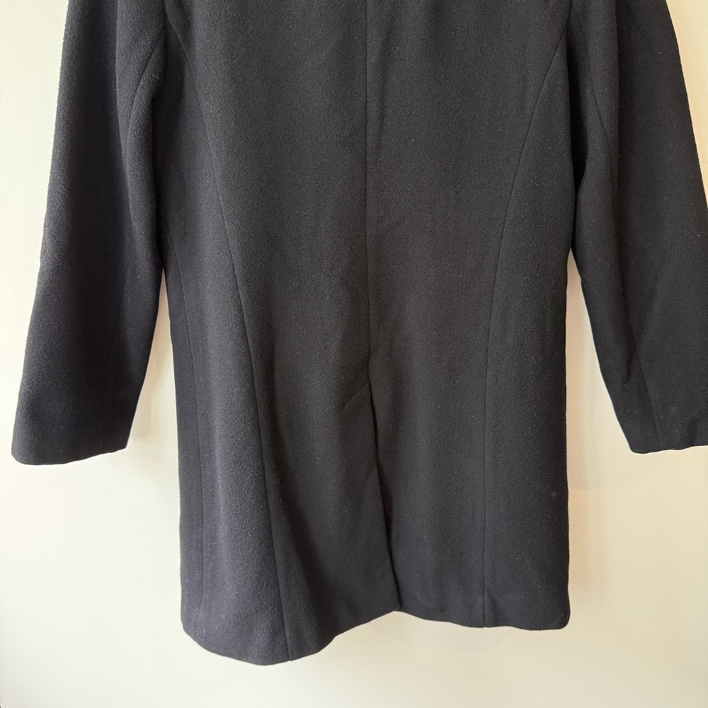 Fairweather Vintage Elegant Black Women's Wool Blend Pea Coat Size 4P Cozy - Picture 15 of 16
